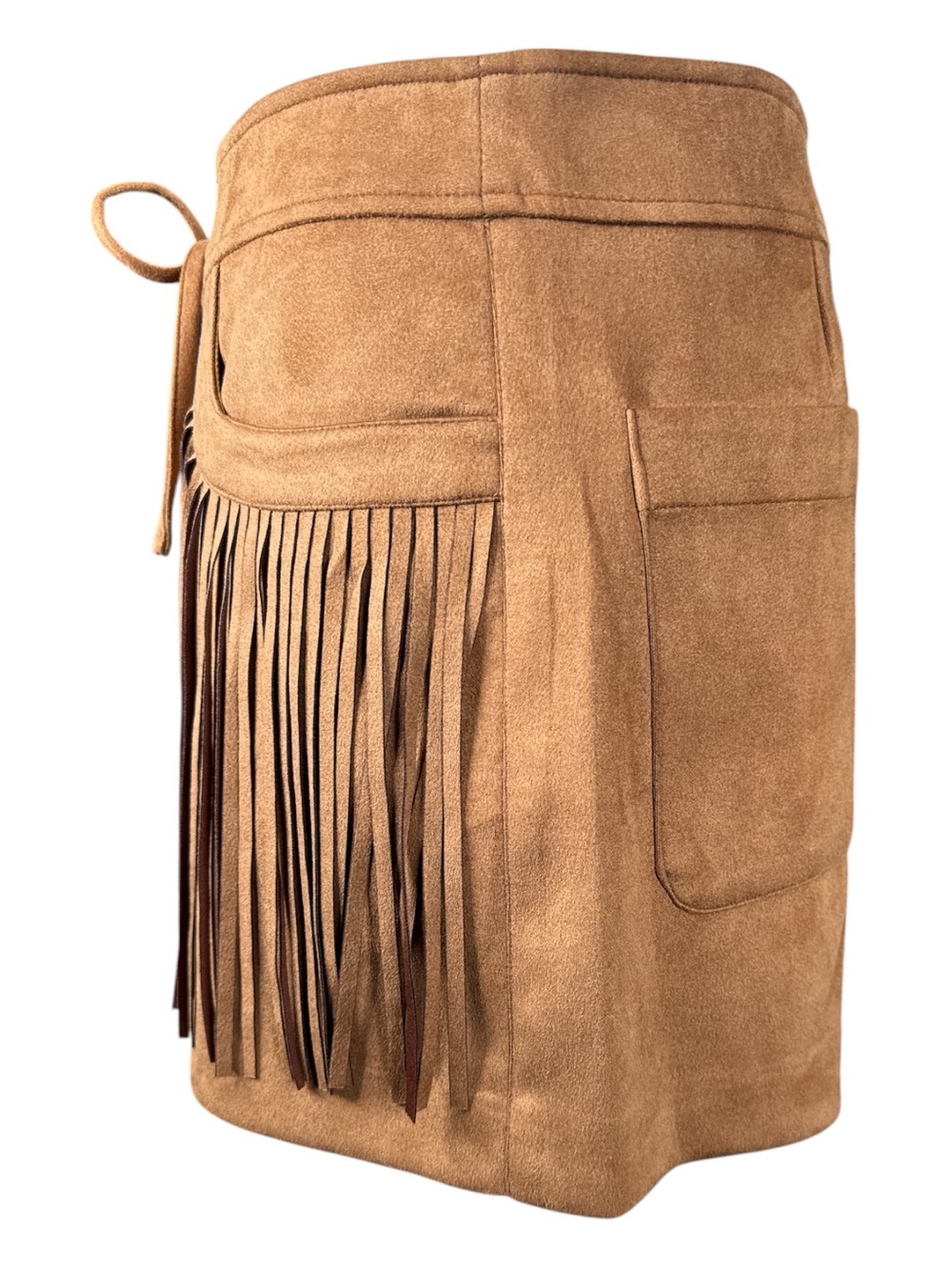 STEVE MADDEN Cheyenne Fringe Detail Faux Suede Shorts - Picture 10 of 15